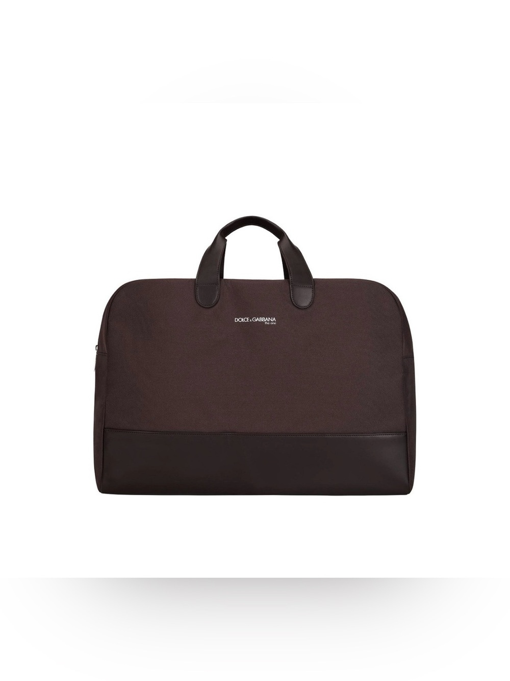 Dolce & Gabbana Dark Brown Duffel Bag with Leather Trim